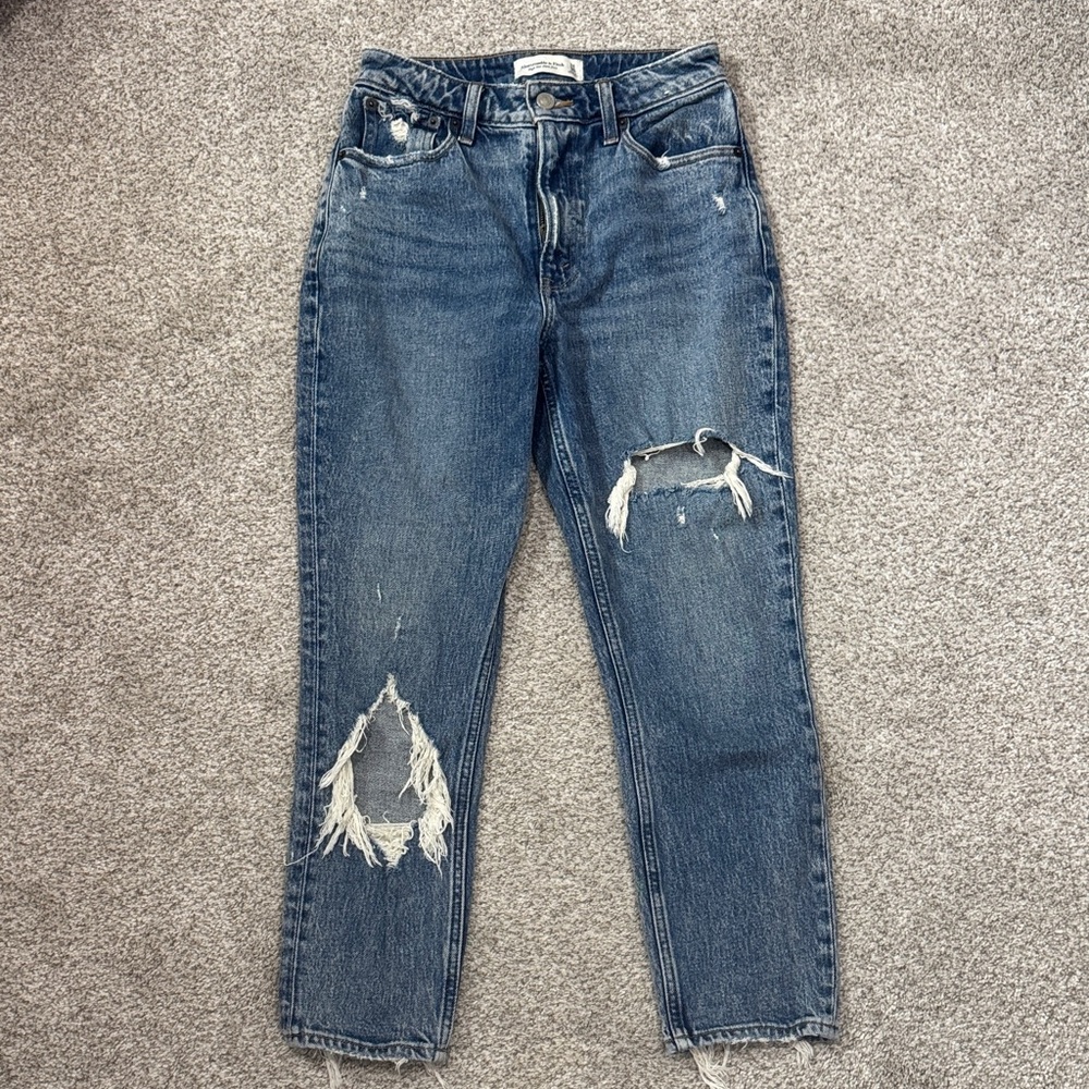 A&F high rise mom jeans
